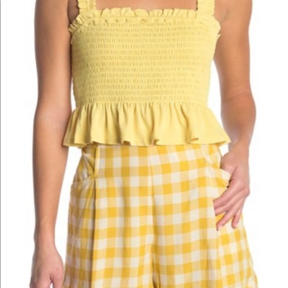 bcbg yellow top